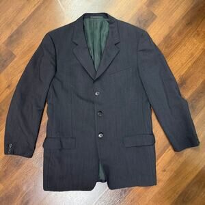 Modelo Ermenegildo Zegna Soft Wool Blazer Sport Coat 44R (Est) Black Formal Work